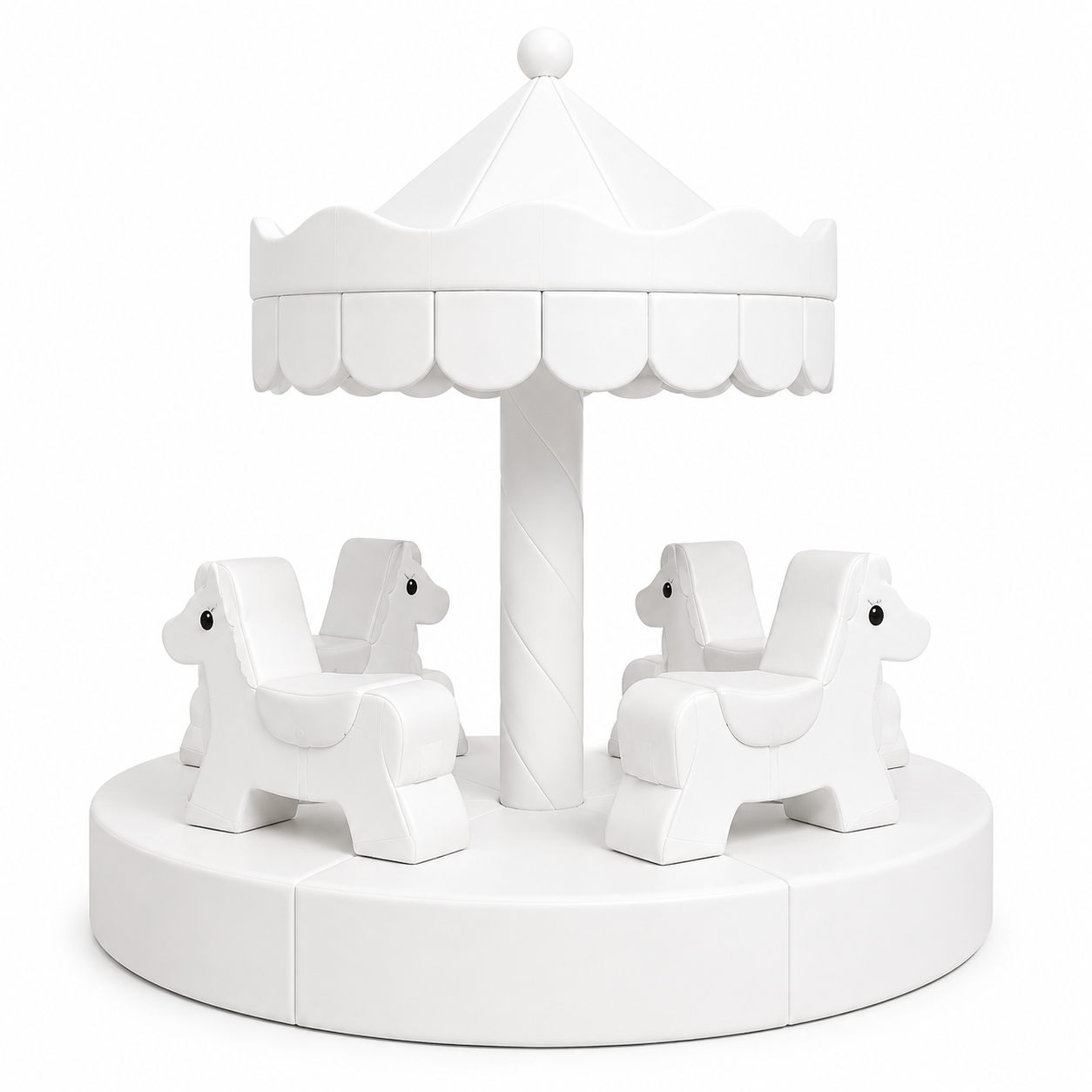 Luxury White Pony Carousel